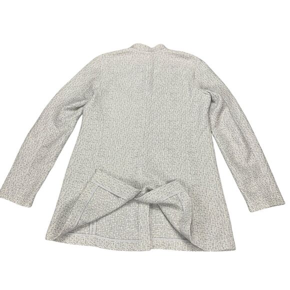 Eileen Fisher System Textural Cotton Tencel Stretch Jacket Gray White Size XS - Picture 3 of 11